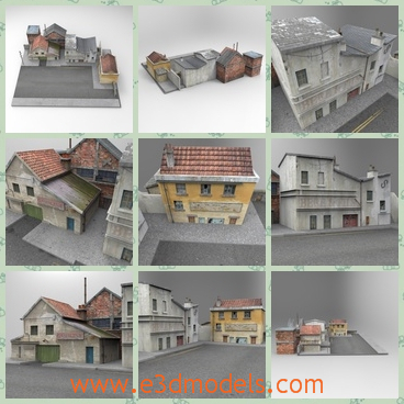 3d model the village in French - This is a 3d model of the village,which was made in the style of an old French village.The village is the European style.