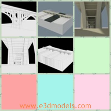 3d model the white bridge - This is a 3d model of the white bridge,which is built on a river and the model is made in the old and antique style.