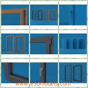 3d model the window in modern style - This is a 3d model of the window in modern style,which is new and charming.
