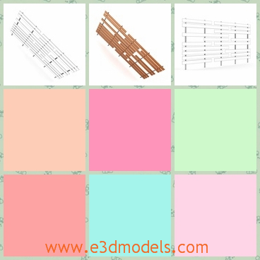 3d model the wooden fence with broken fragments - This is a 3d model of the wooden fence with broken fragments,which are fragile and easy to be broken.