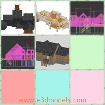 3d model the wooden house - This is a 3d model of the wooden house,which is large and made in the European countries.