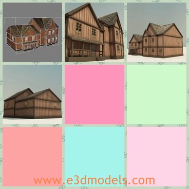 3d model the wooden house - THis is a 3d model of the wooden house,which is large and spacious.The house is the farmous in the farm.