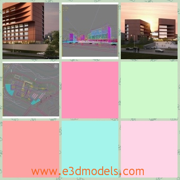 3d models of two large buildings - There are some 3d models which are about two large buildings. These two buildings located very close to each other and have the same tan color.