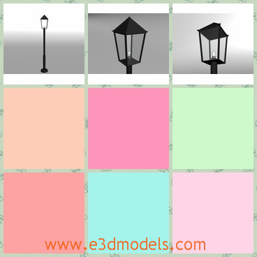 3d moel the street light - This is a 3d model of the street light,which is special and great.The model is the antiqun type and made in high quality.