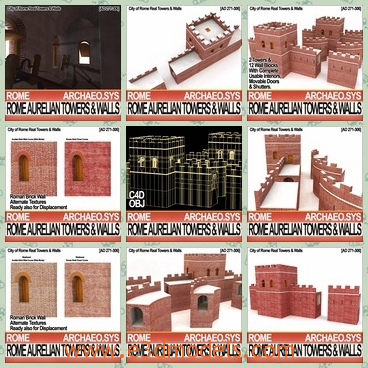 ed model the ancient rome city - This is a 3d model of the ancient Rome city,which is the fort of the country and the wall is built by the solid bricks and stones.