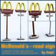 3d model sign of McDonalds
