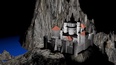 3d model the castle on a cliff