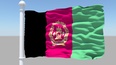 3d model the flag of Afghanistan