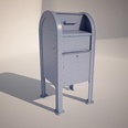 3d model the mail box in front of the door