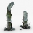3d model the ruined columns