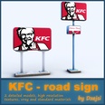 3d model the sign of KFC