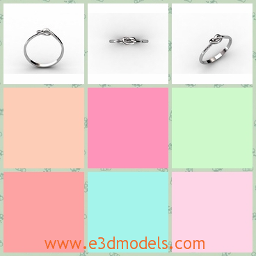3d model a ring without jewelry - This is a 3d model about the ring without jewelry,which is light and thin and special.The ring has a small deoration on it,which is the heart-shape.