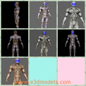 3d model the alien robot - This is a 3d model of the alien robot,which is strong and tall.The model is the famous character in the movie made in Japan.
