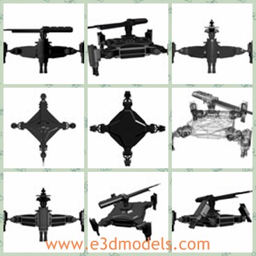 3d model the automatic robot - This is a 3d model of the automatic robot,which is black and modern.The model is made as the defense machine.