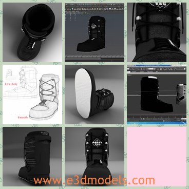 3d model the black snowboard - This is a 3d model of the black snowboard,which  was designed to provide a high definition in a low poly.