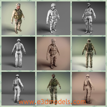 3d model the black soldier - This is a 3d model of the black soldier,who is strong and tall.His uniform is the special uniform.