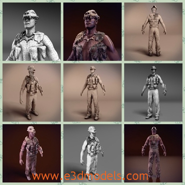 3d model the black warrior - This is a 3d model of the black warrior,which is strong and he is the negro of a tribe.