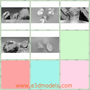 3d model the brilliant diamond - This is a 3d model of the brilliant diamond,which is shining and most people want it.The jewel is expensive and luxury for most common family.
