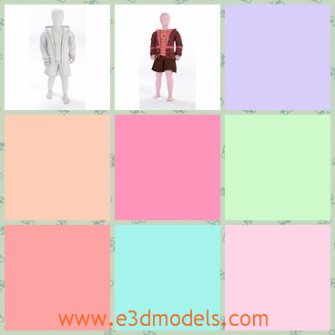3d model the clothes in the store - This is a 3d model of the clothes in the store,which is the child clothing.The model is a jacket made for kids.