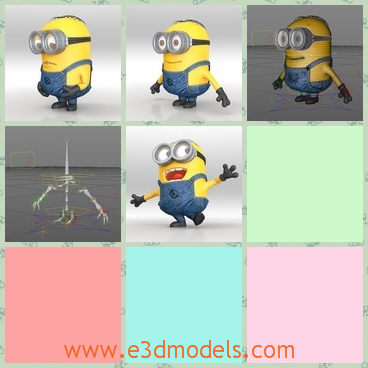 3d model the cute cartoon character - This is a 3d model of the cute cartoon character,which is cute and lovely.The model is coming from the famous movie.