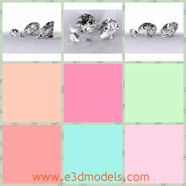 3d model the diamond - This is a 3d model of the diamond,which is the rare and expensive stones.The model is sparkling.
