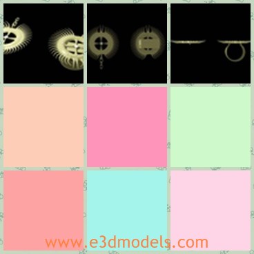 3d model the earring - This is a 3d model of the earring with diamond,which is fine and delicate.The earrings are very attractive to most girls.