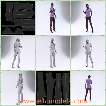 3d model the female as the mannequin - This is a 3d model of the female as the mannequin,which is tall and sexy.The model is made with high quality in the store.