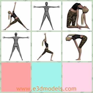 3d model the female athlete - This is a 3d model of the female athlete,who is tall and sexy.The model is flexible and rigged.