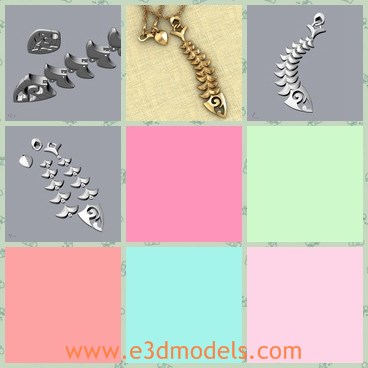 3d model the fish pendant - This is a 3d model of the fish pendant,which is special and printable.The model is made by people,so it is very expensive.