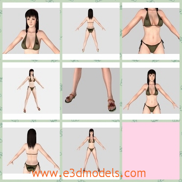 3d model the girl who is hot - This is a 3d model of the girl who is hot.The figure is the 3d Character Of Realstick Adult Girl Hac.