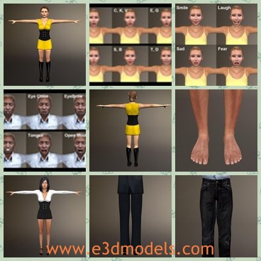 3d model the girls collection - This is a 3dmodel of the girls collection,who is  tall and sexy.