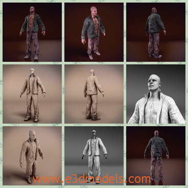 3d model the guerrilla - This is a 3d model of the guerrilla,who has his clothes opened and has a special style.The model is tall and strong.