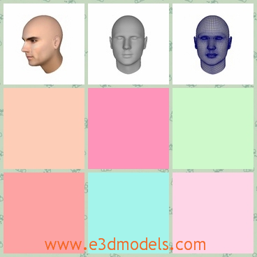 3d model the head of a man - This is a 3d model of the head of a man,which is a superman with his eyes closed.