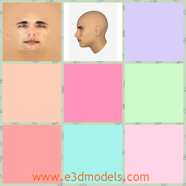 3d model the head of a man - This is a 3d model of the head of a man,who is also the figure of the movie Twilight.