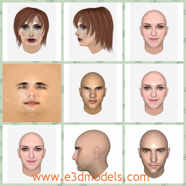 3d model the head of a man - This is a 3d model of the head of a man,who has big eyes and smooth face.