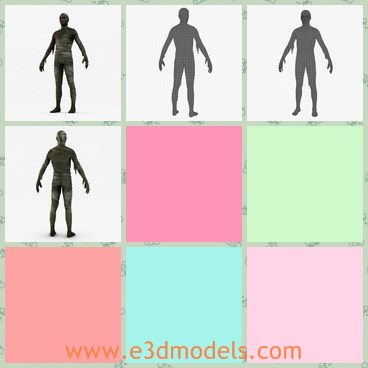 3d model the horrible man - This is a 3d model of the horrible man,who is the undead character.The man is fantastic and strong.