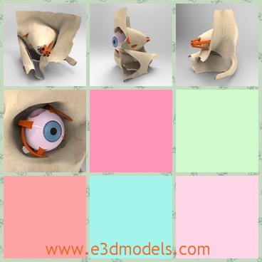 3d model the human eye - THis is a 3d model of the human eyeball,which is  meant for medical training purposes.