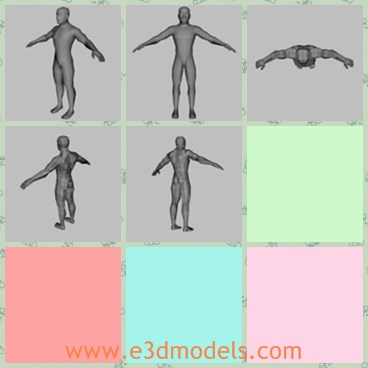 3d model the man - This is a 3d model of the man,who is a 3D Base model ready for modification and rigging and a perfect base to make new characters.