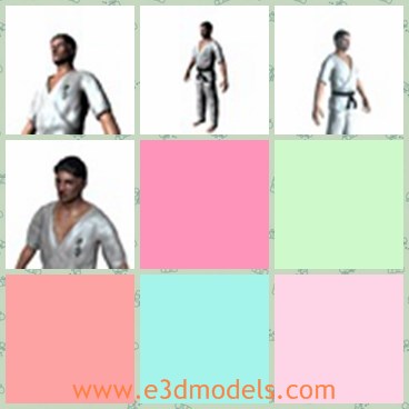 3d model the man - This is a 3d model about the man with form,who is standing on the floor and strenching his arms.