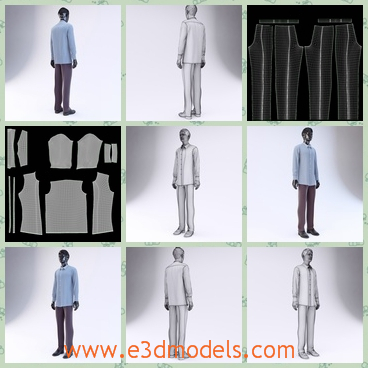 3d model the mannequin - This is a 3d model of the mannequin,who is tall and strong.The model is fine and has a pair of shoes.