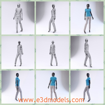 3d model the mannequin in the showroom - This is a 3d model of the mannequin in the showroom,who is tall but pretty.The model is a dummy in the store.