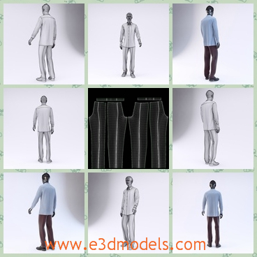 3d model the mannequin is a black - This is a 3d model of the mannequin,who is a black man actually.The model is used for the display on the store.