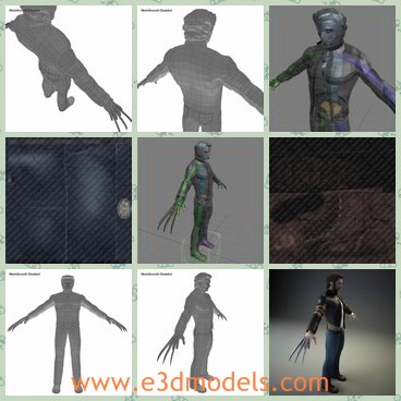 3d model the men - This is a 3d model of the men,which is comic and detailed.The man has the strong and sharp hands.