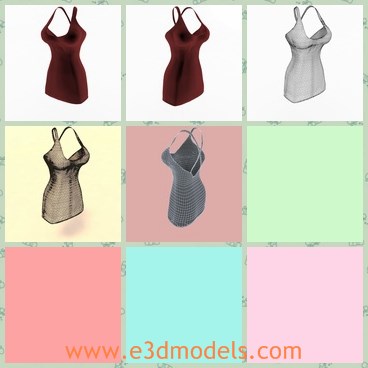 3d model the minidress - This is a 3d model of the minidress,which is sexy and made with good quality.The dress is made of soft fibre materials.