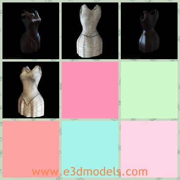 3d model the minidress - This is a 3d model of the minidress,which is sexy and short.The dress is made of fibre and cotton materials.