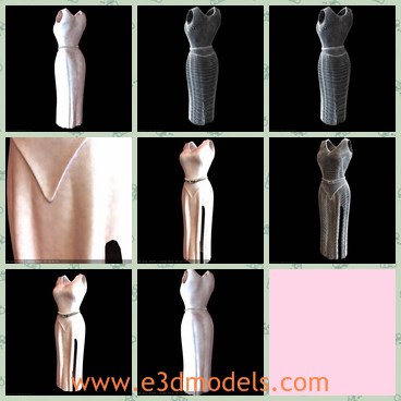 3d model the pink dress - This is a 3d model of the pink dress,which is sexy and made with special materials.The dress is popular for those office ladies.