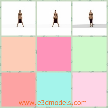 3d model the princess - This is a 3d model of the princess,who is sexy and pretty.The model is standing onthe ground.