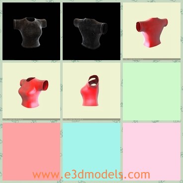 3d model the red T-shirt - This is a 3d model of the red T-shirt,which is made for women around the world.The shirt has good quality and popular among old and yound women.