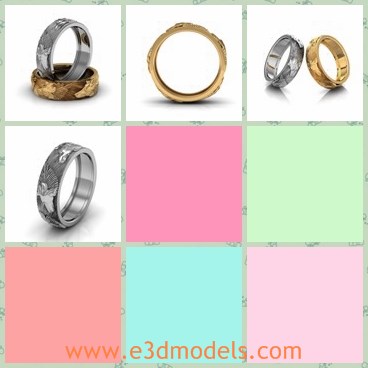 3d model the ring - This is a 3d model of the ring,which has the wolf head on it.The ring is made with jewelry,which is so pretty and charming.