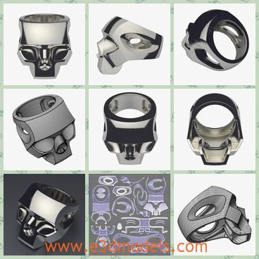 3d model the ring in special style - This is a 3d model of the rin gin special style,which is the metal materials and the jewelry is charming.